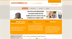 Desktop Screenshot of matematikkpss.com